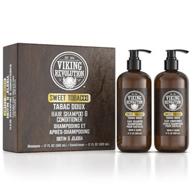 Viking Revolution ingredient label highlighting jojoba and biotin benefit