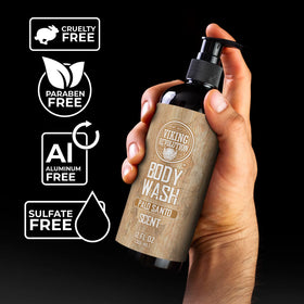 Viking Revolution label detail highlighting ingredients like aloe vera and vitamin E