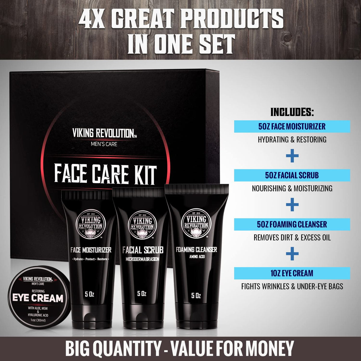 Viking Revolution moisturizer dispensed onto hand demonstrating lightweight hydration