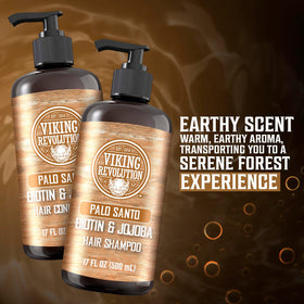 Viking Revolution bottles in shower showing real-world use