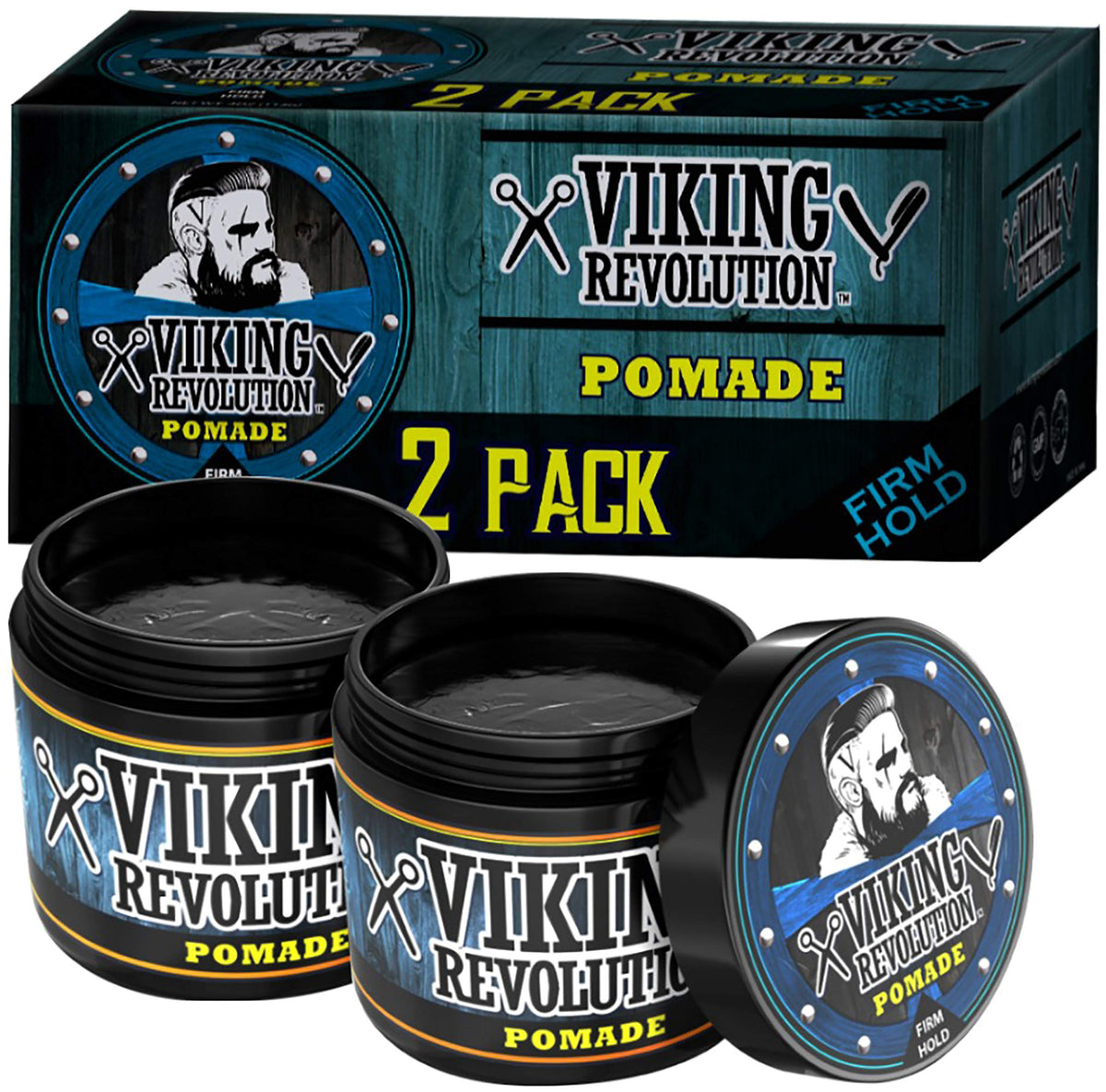 Viking Revolution pomade texture close-up highlighting smooth, glossy finish for styling
