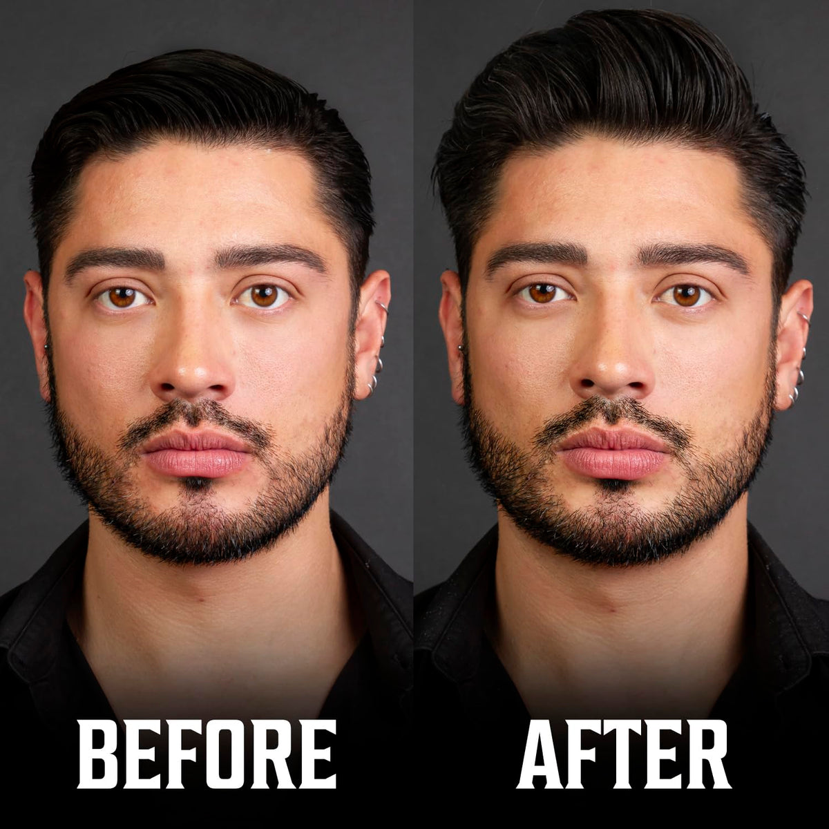 Viking Revolution styling powder raked into roots for lift and long-lasting volume