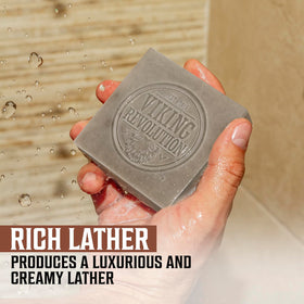 Viking Revolution bar on bathroom tray illustrating spa‑like shower benefit