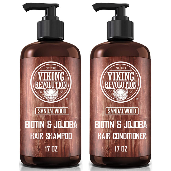 Viking Revolution front packaging showing sandalwood set and benefits