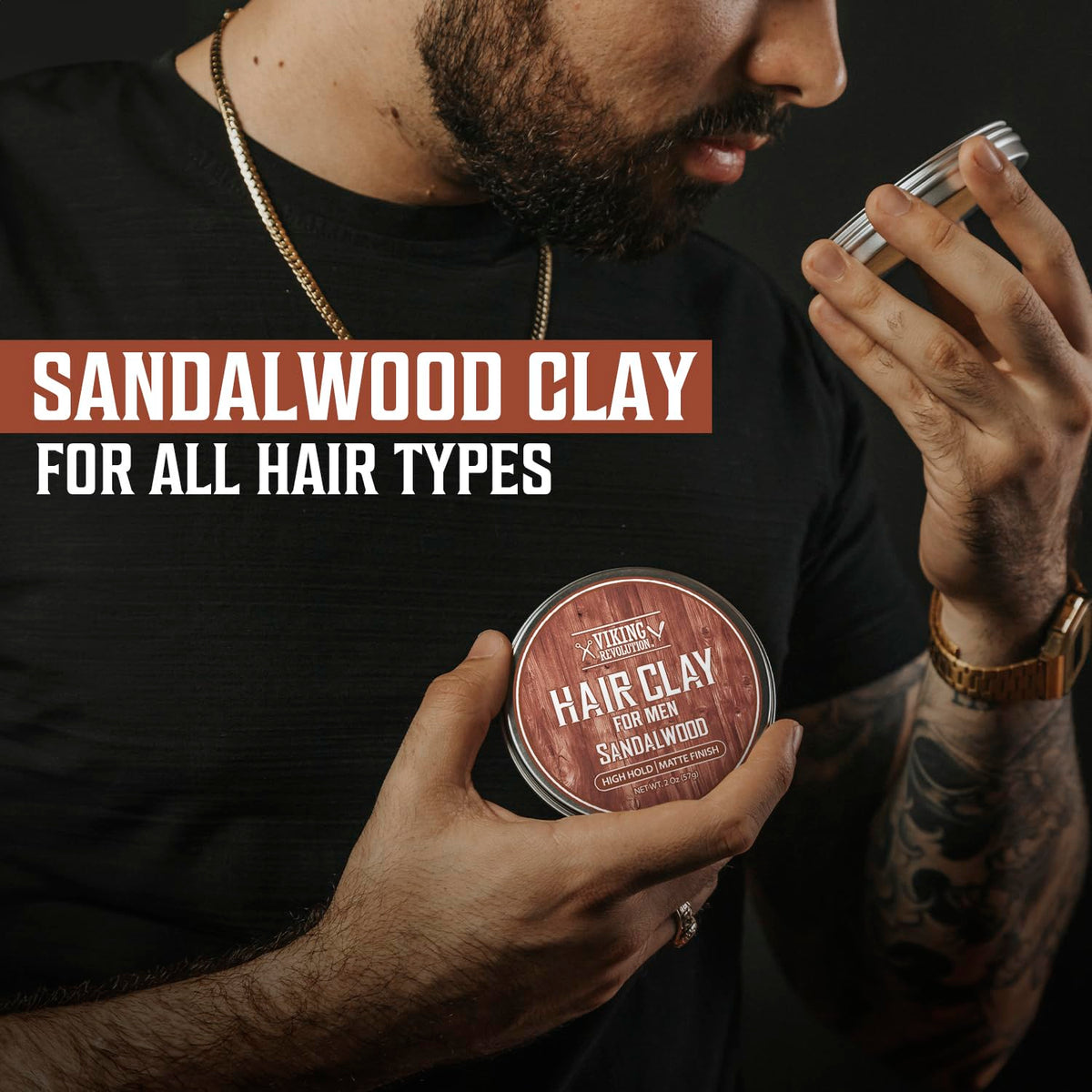 Viking Revolution clay being scooped and warmed in hands for easy application