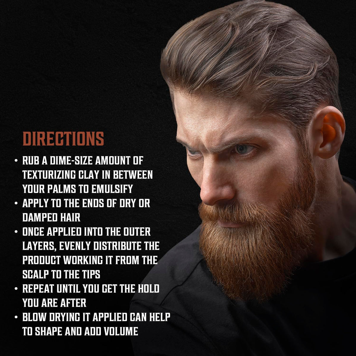 Viking Revolution before and after haircut styling with added texture and volume