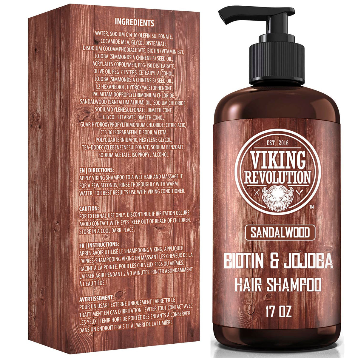 Viking Revolution bottle beside a hand for 17 oz size comparison