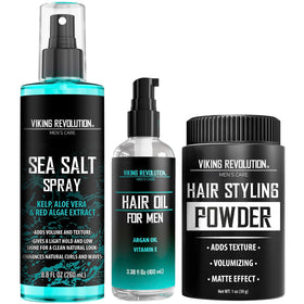 Viking Revolution sea salt spray front packaging showing product and benefits