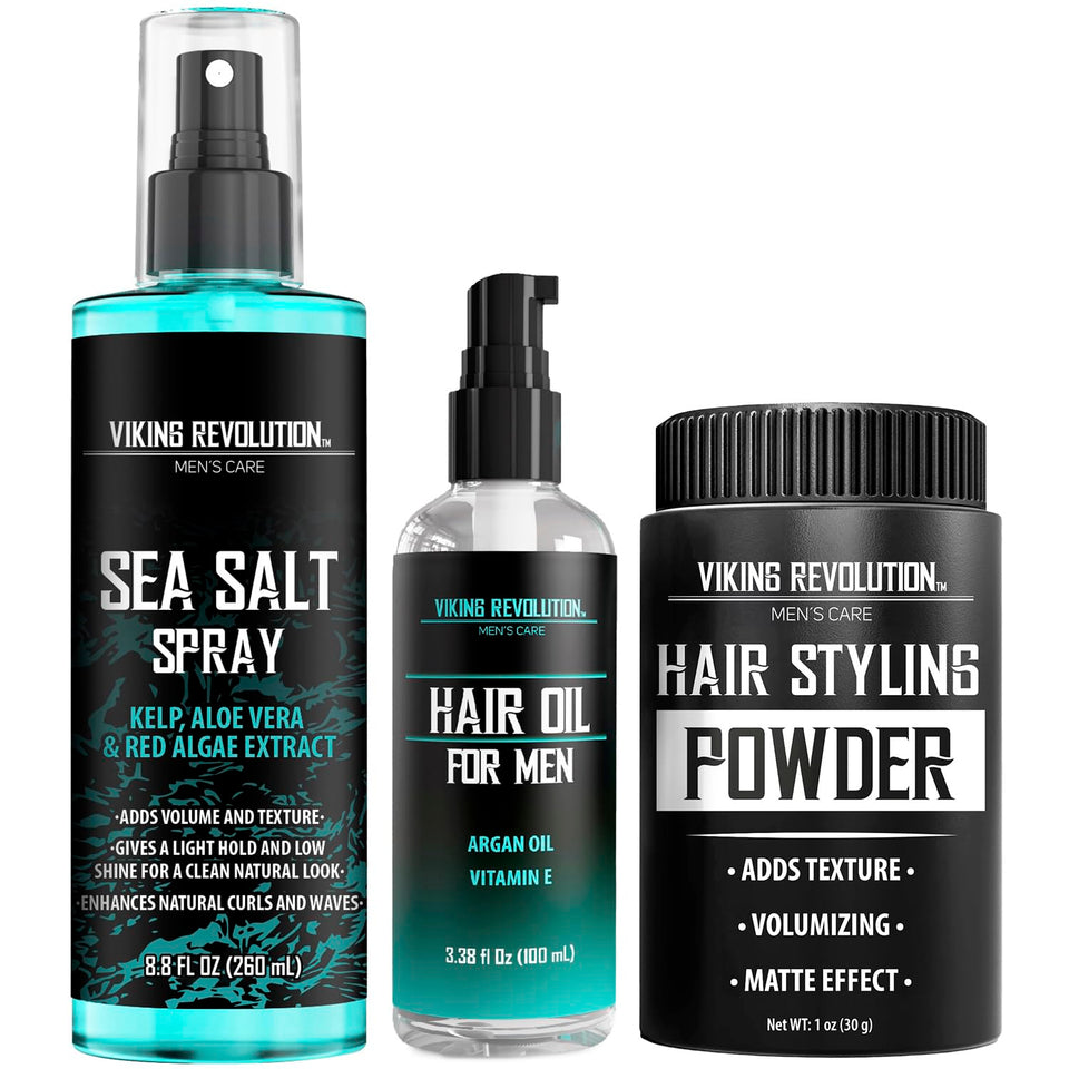 Viking Revolution sea salt spray front packaging showing product and benefits