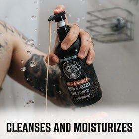 Viking Revolution shampoo lather texture delivering gentle cleansing benefit