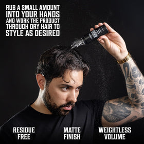 Viking Revolution styling powder close-up application for instant lift
