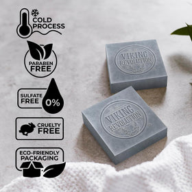 Viking Revolution soap producing creamy lather for effective cleansing