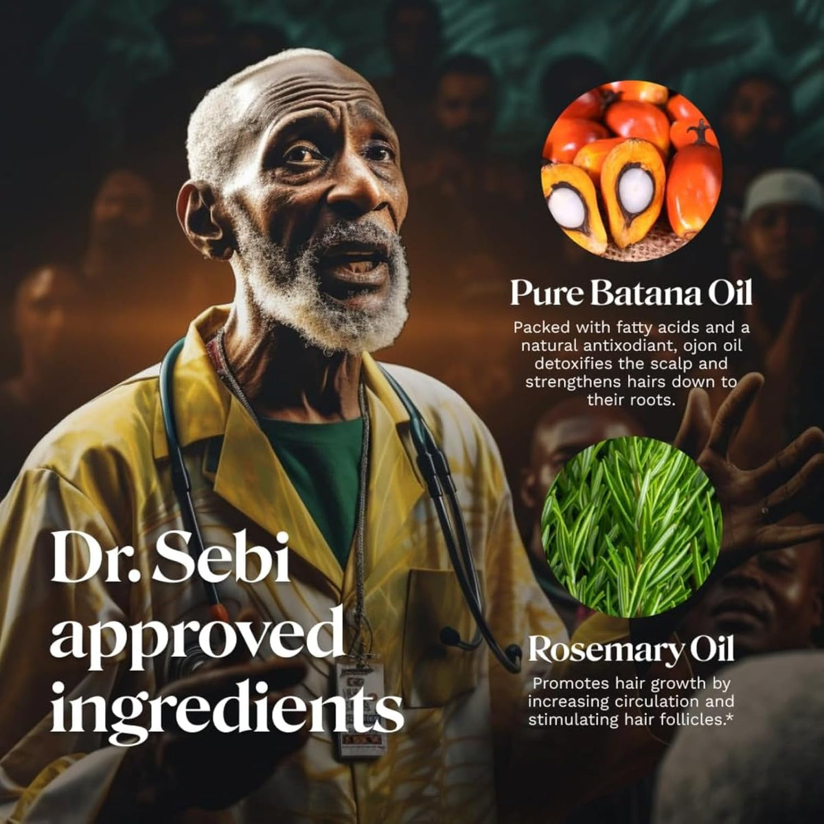 VIMOZA applying Batana oil to scalp demonstrates easy massage benefit