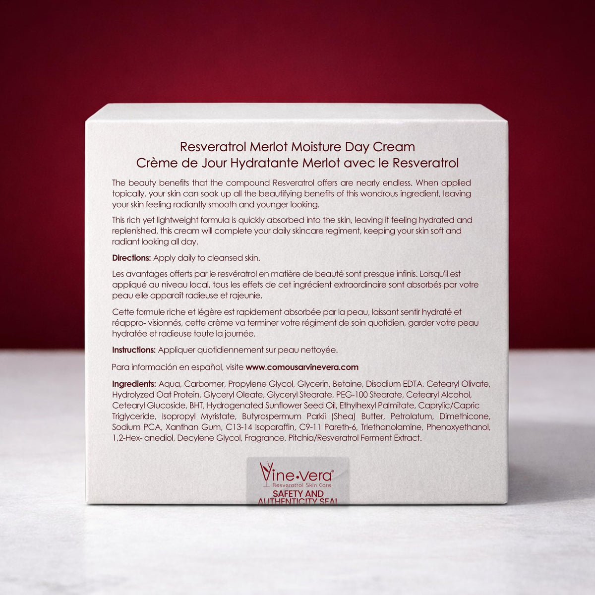 Vine Vera cream in morning routine setting conveying easy layering under makeup