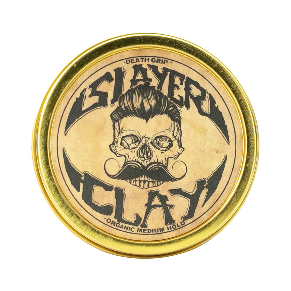 Vintage Grooming Co tin front view showing branding and matte finish
