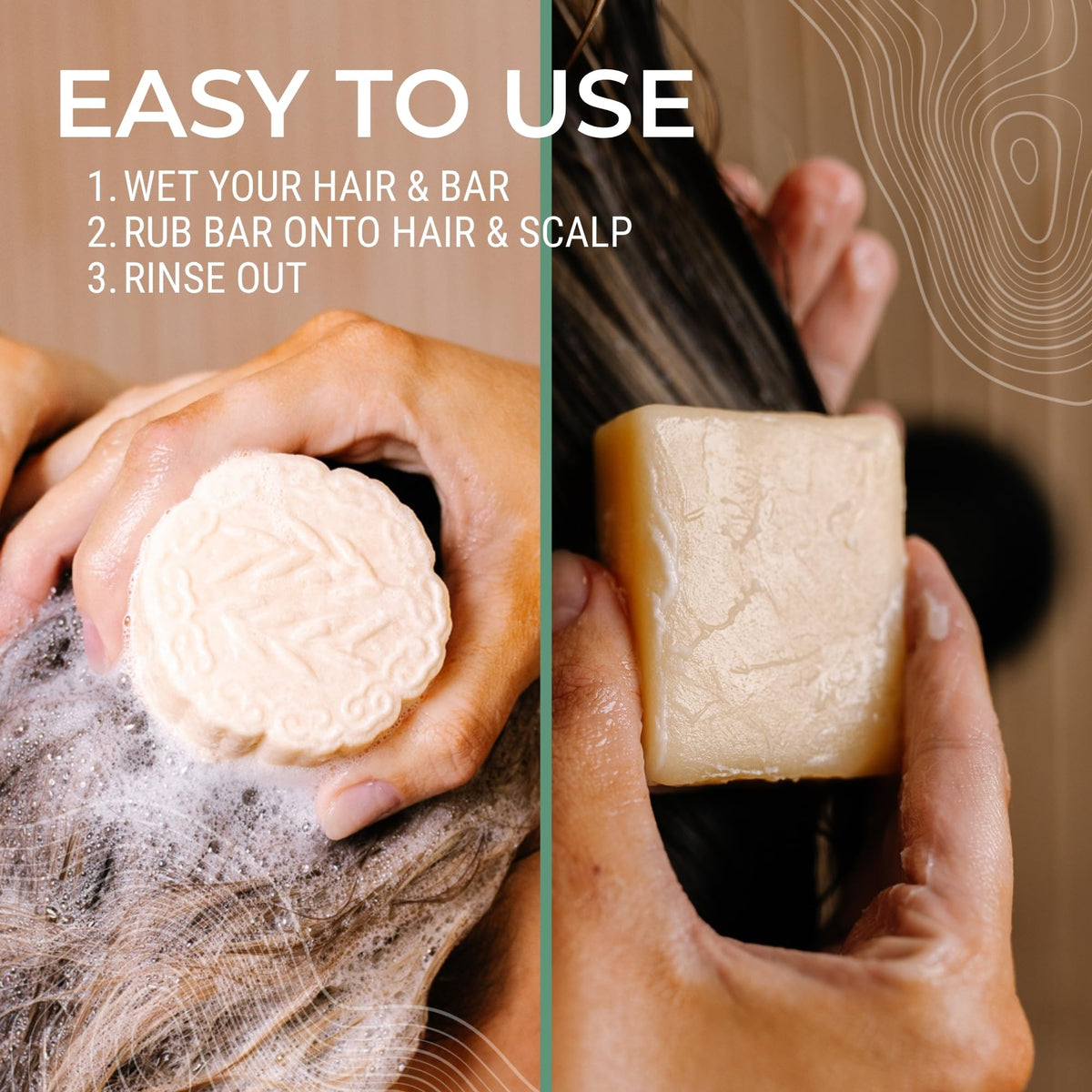 Viori bars in shower with lather illustrating effective cleansing