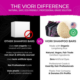 Viori shampoo and conditioner bars packed in tin for travel convenience