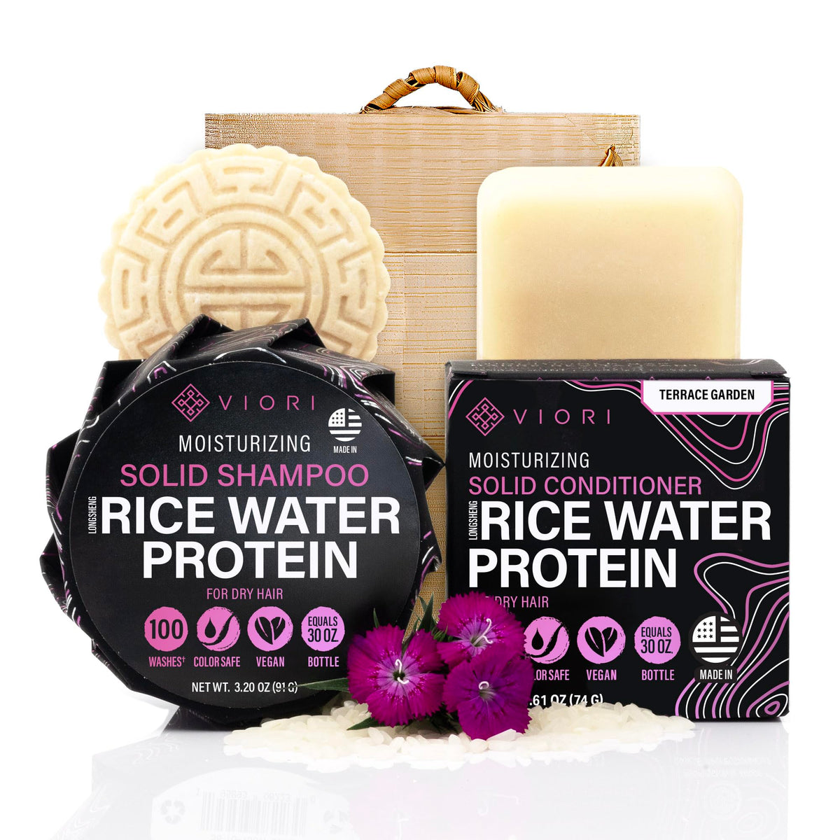 Viori front packaging showing Terrace Garden set and eco benefits