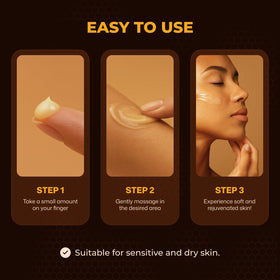 VIORY balm being applied to cheek to demonstrate gentle hydration and sensitive skin suitability