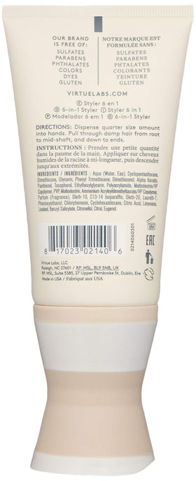 VIRTUE 6-in-1 Styler cream texture close-up illustrating lightweight, non-greasy finish