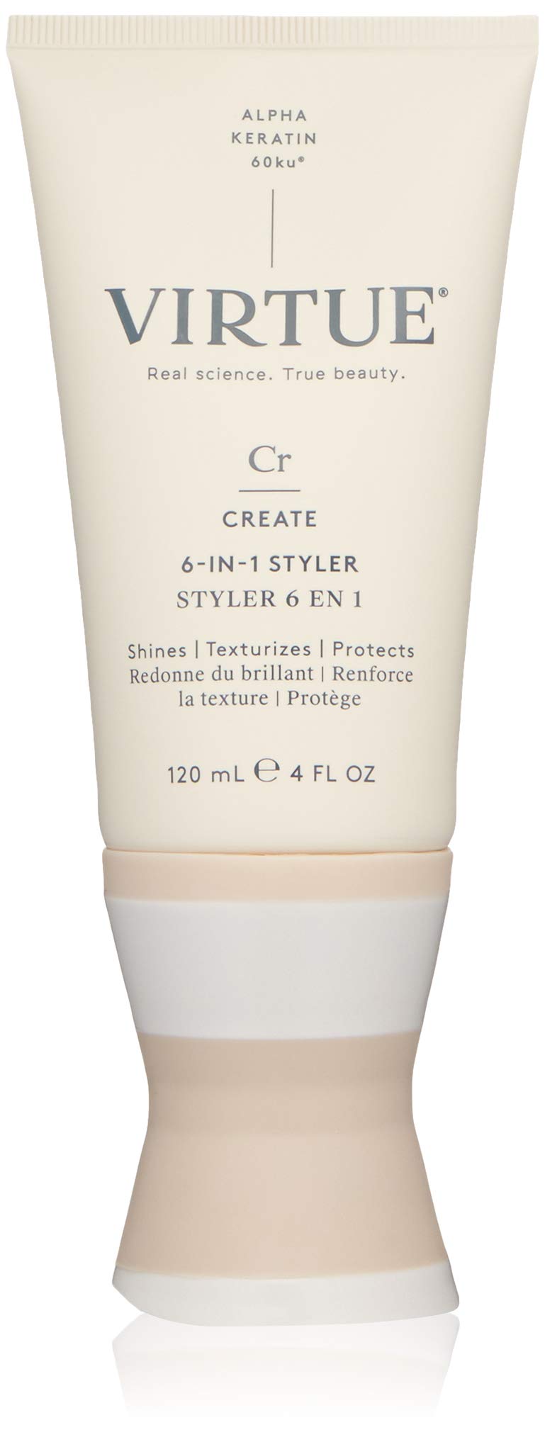 VIRTUE 6-in-1 Styler front packaging showing product and benefit of multitasking