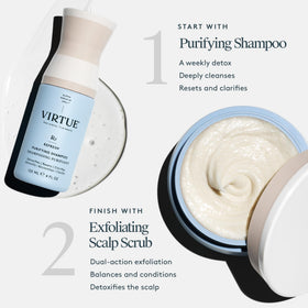 VIRTUE application in hand demonstrating easy spreadability and gentle exfoliation benefit