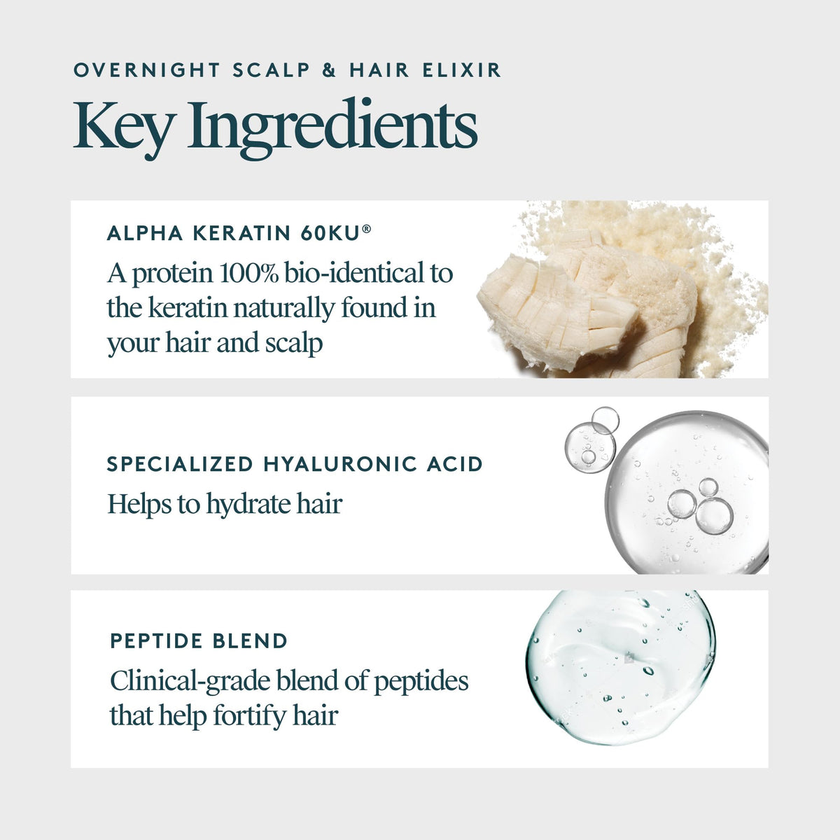 VIRTUE applying elixir to scalp demonstrating improved hydration