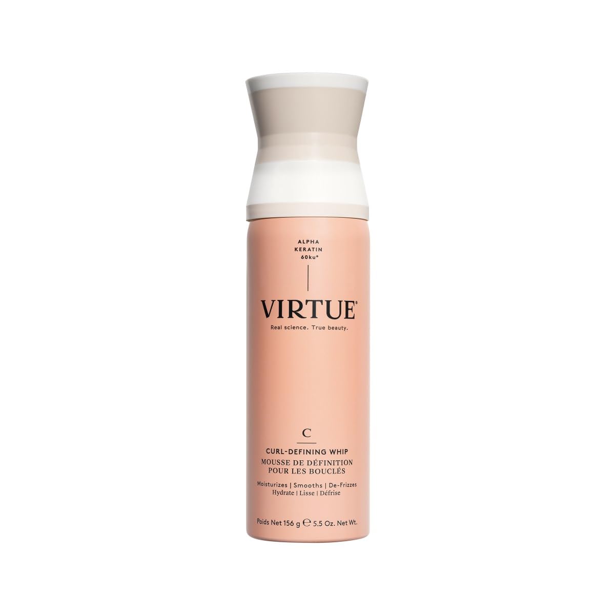 VIRTUE front packaging showing product and branding, highlights clean formula benefits