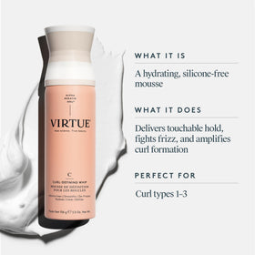 VIRTUE dispensing texture from pump, showing creamy consistency for easy application