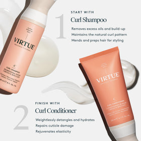 VIRTUE jojoba oil visual representing natural nourishment for curls