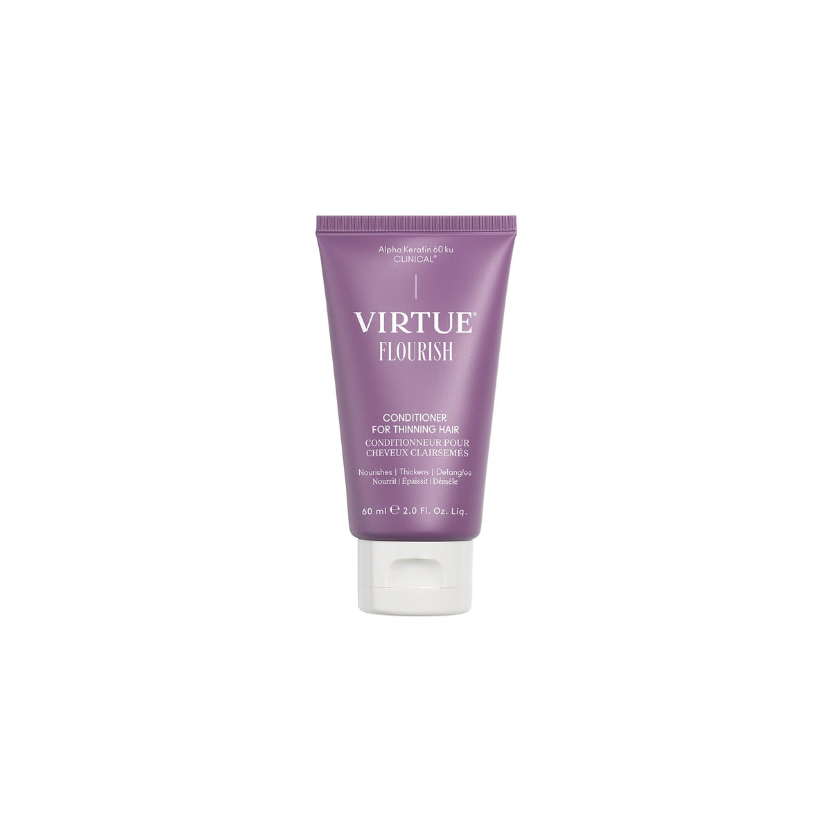 VIRTUE bottle front packaging showing product name and clean design benefits