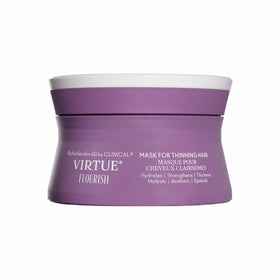 VIRTUE front packaging of Flourish Mask shows clean design and size benefit