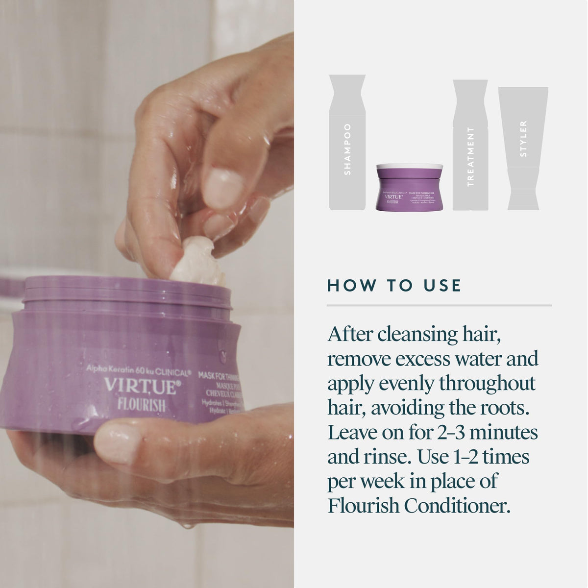 VIRTUE botanicals flatlay with red clover and beet showing natural ingredient benefit