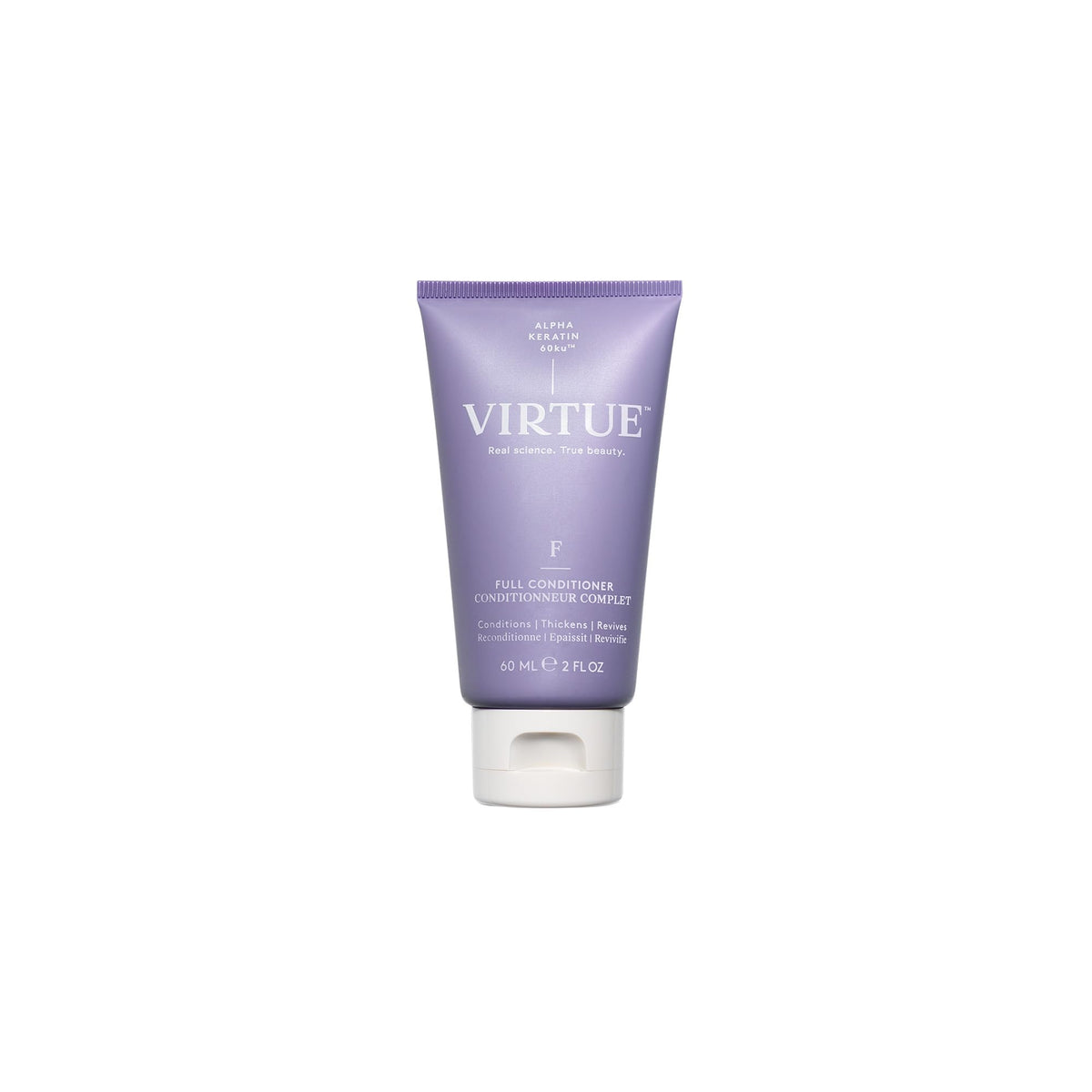 VIRTUE front packaging showing bottle and label, conveys professional quality
