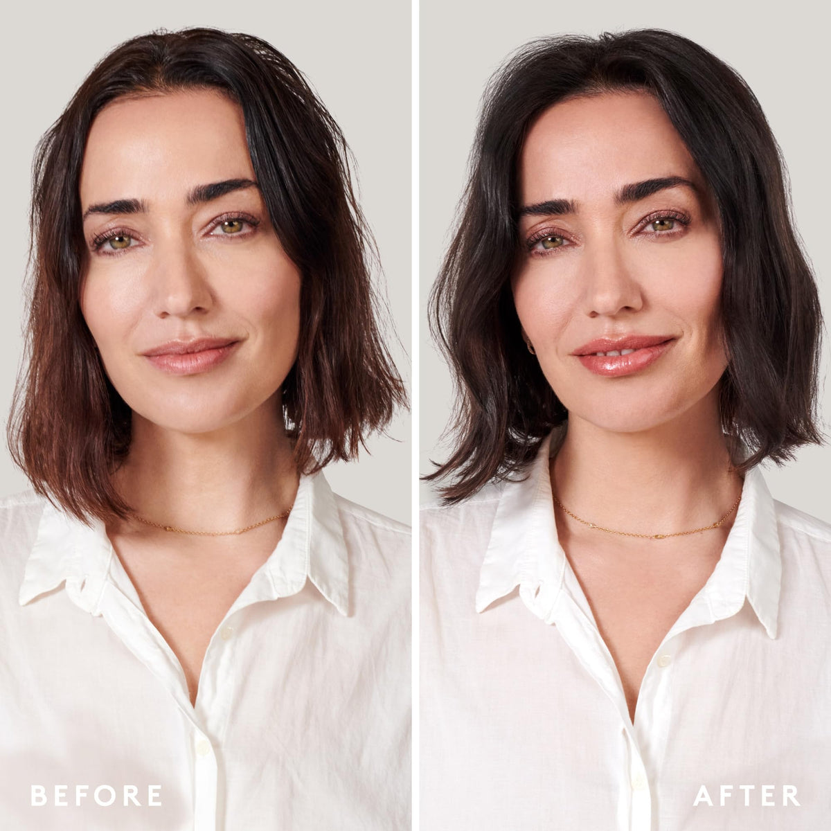 VIRTUE full shampoo in hand illustrating gentle cleansing action