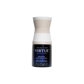 VIRTUE front bottle view showing sleek packaging and lightweight serum benefit