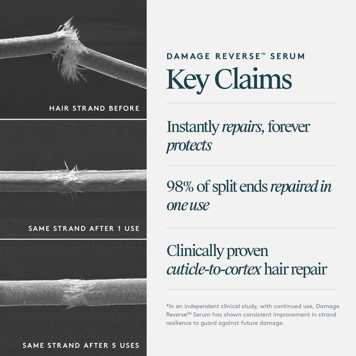 VIRTUE serum smoothing dry hair to reduce frizz and boost shine