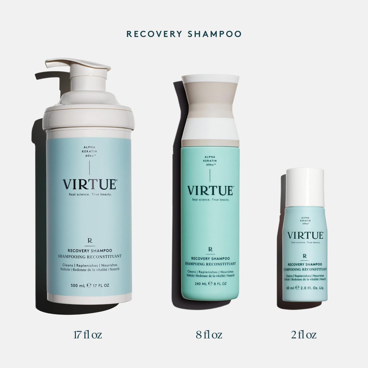 VIRTUE bottle staged with baobab seeds emphasizing nourishing oil