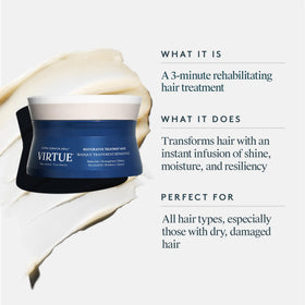 VIRTUE open jar cream texture highlighting rich conditioning and easy spread