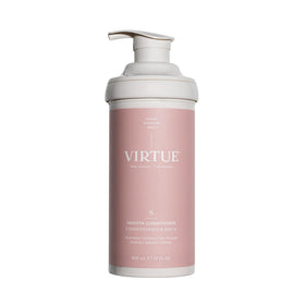 VIRTUE front bottle showing packaging and product benefit of frizz control