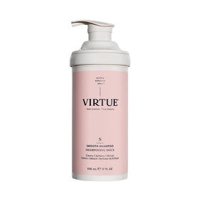 VIRTUE front bottle view showing smooth shampoo benefit