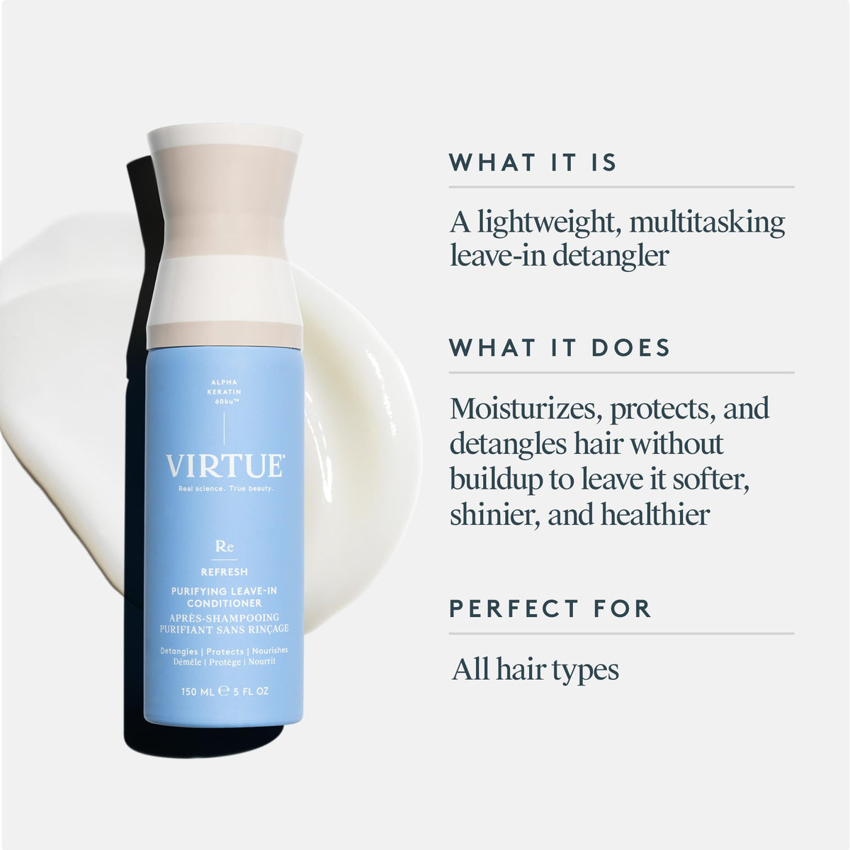 VIRTUE close-up nozzle mist demonstrating even product distribution