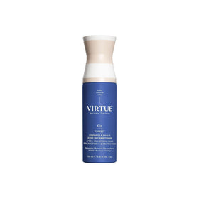 VIRTUE front packaging of leave-in conditioner showing bottle and label benefits