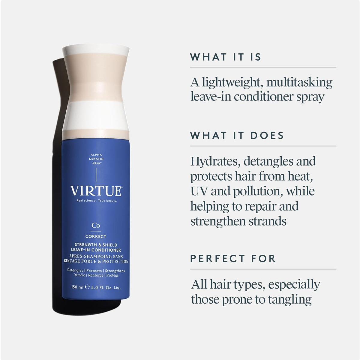 VIRTUE spray nozzle dispensing fine mist for even product distribution