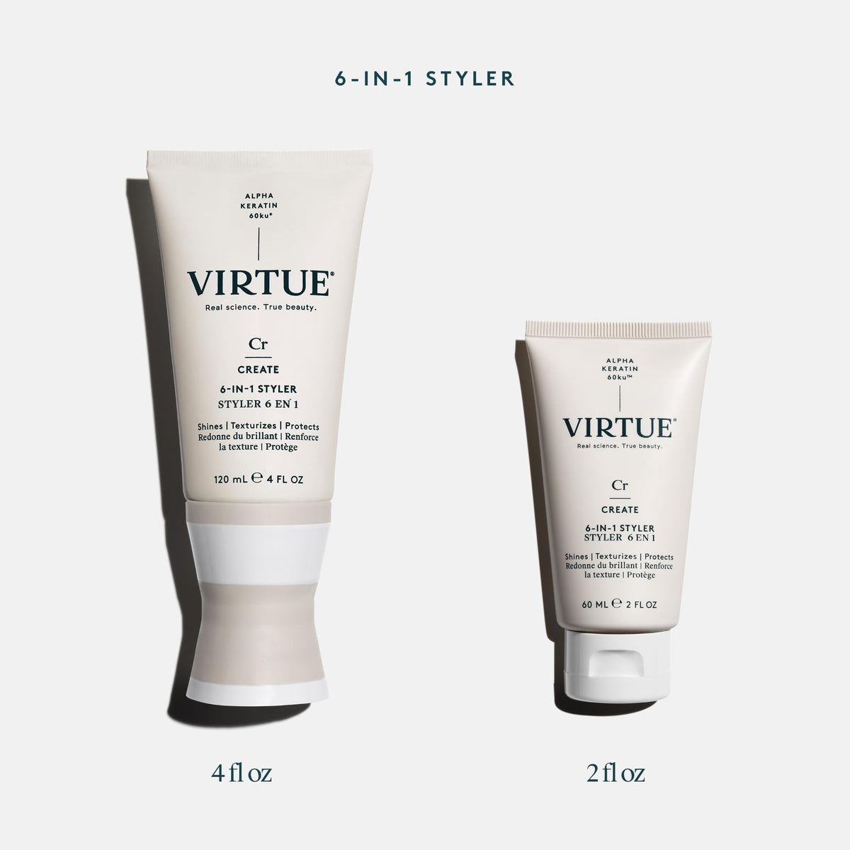 Virtue styler used on dry second-day hair demonstrating frizz control and refreshed look