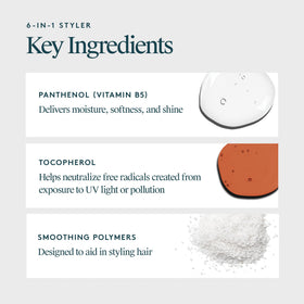 Virtue styler pump dispensing product onto palm for controlled use and minimal waste