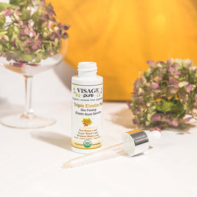 Visage Pure bottle beside ruler for clear size and volume reference