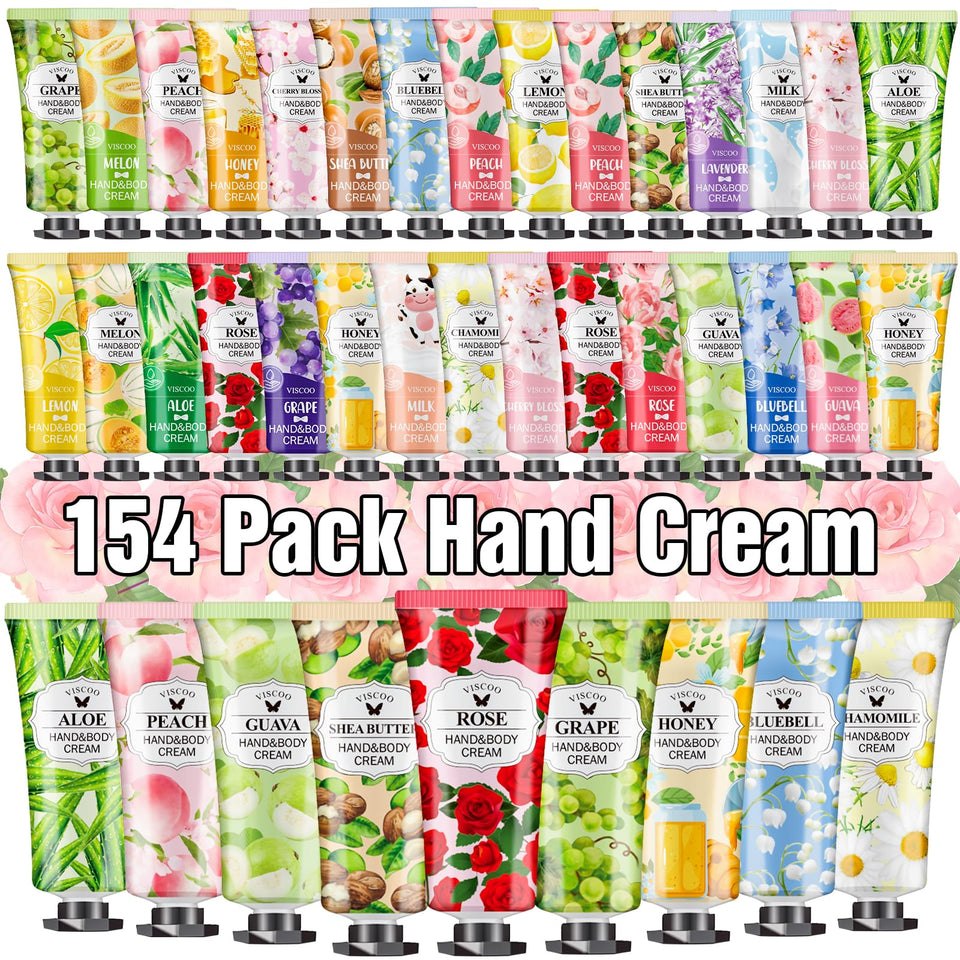 VISCOO front packaging display showing many mini hand cream tubes for gifting