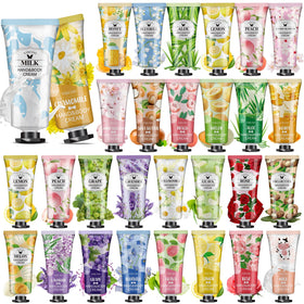 VISCOO front packaging showing 28 mini hand creams, ideal for gifting