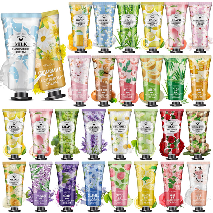VISCOO front packaging showing 28 mini hand creams, ideal for gifting